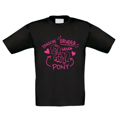 Tausche Bruder gegen Pony - Kinder T-Shirt