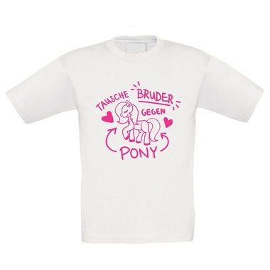 Tausche Bruder gegen Pony - Kinder T-Shirt