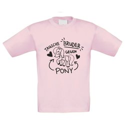 Tausche Bruder gegen Pony - Kinder T-Shirt