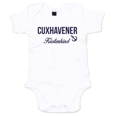 Baby Body Cuxhavener Kstenkind weiss-rot 68-80