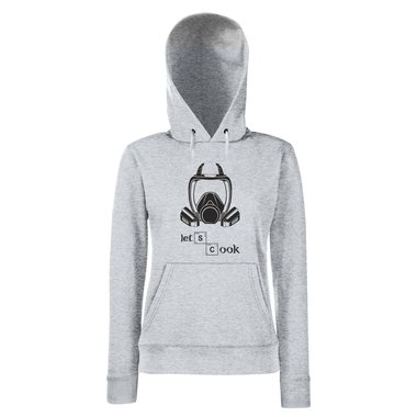 BrBa - Lets cook - Gasmaske - Damen Hoodie grau-dunkelgrn XS