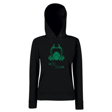 BrBa - Lets cook - Gasmaske - Damen Hoodie grau-dunkelgrn XS