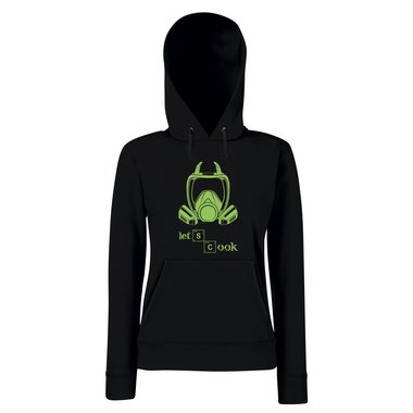 BrBa - Lets cook - Gasmaske - Damen Hoodie grau-dunkelgrn XS