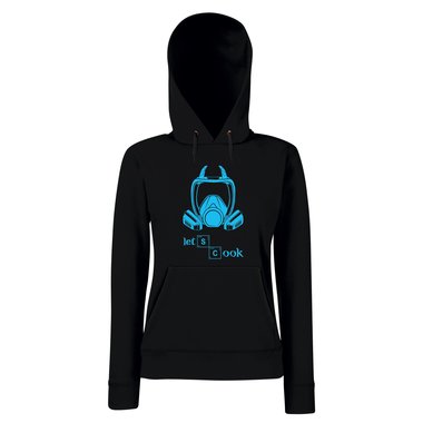 BrBa - Lets cook - Gasmaske - Damen Hoodie grau-dunkelgrn XS