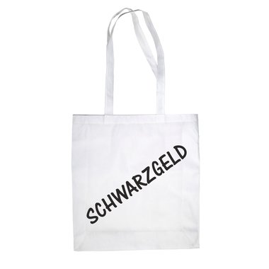 Baumwolltasche Jutebeutel Schwarzgeld