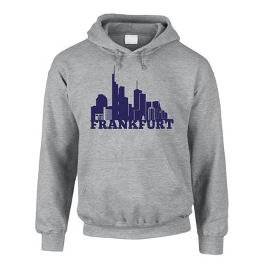 Frankfurt Skyline - Herren Hoodie schwarz-weiss XS