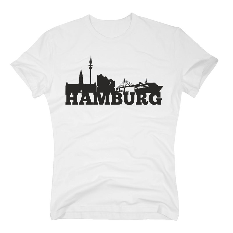 Skyline Hamburg Herren - T-Shirt
