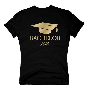 Bachelor 2018 - Herren T-Shirt dunkelblau-weiss S