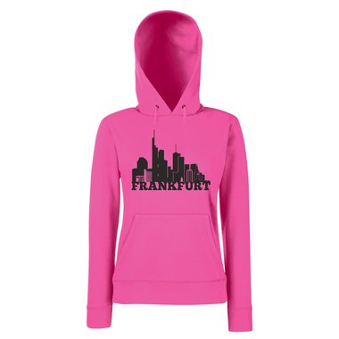 Frankfurt Skyline - Damen Hoodie fuchsia-schwarz XS