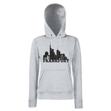 Frankfurt Skyline - Damen Hoodie fuchsia-schwarz XS