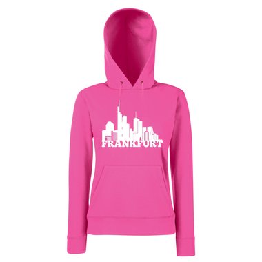 Frankfurt Skyline - Damen Hoodie fuchsia-schwarz XS