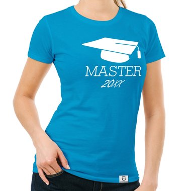 Damen T-Shirt - Master mit Wunschjahr fuchsia-gold XS