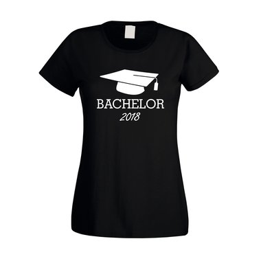 Bachelor 2018 - Damen T-Shirt fuchsia-weiss XS