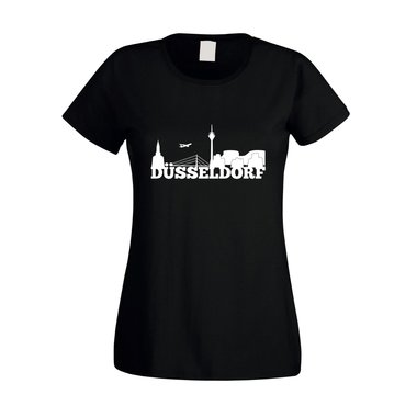 Dsseldorf Skyline - Damen T-Shirt