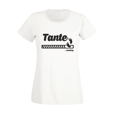 Tante loading - Damen T-Shirt fuchsia-schwarz XS