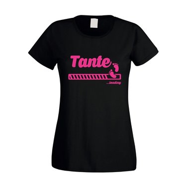 Tante loading - Damen T-Shirt wei�-fuchsia XXL