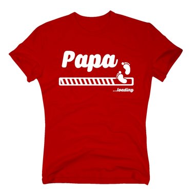 Papa loading - Herren T-Shirt weiss-dunkelblau 5XL