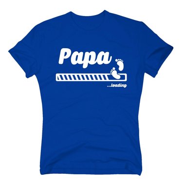 Papa loading - Herren T-Shirt weiss-dunkelblau 5XL