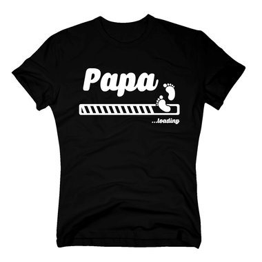 Papa loading - Herren T-Shirt weiss-dunkelblau 5XL