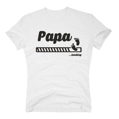 Papa loading - Herren T-Shirt weiss-dunkelblau 5XL