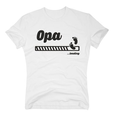 Opa loading - Herren T-Shirt weiss-schwarz 5XL