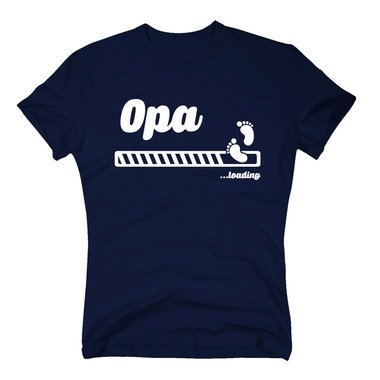 Opa loading - Herren T-Shirt weiss-schwarz 5XL