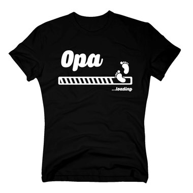 Opa loading - Herren T-Shirt weiss-schwarz 5XL