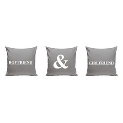 3x Kissen - Boyfriend and Girlfriend - Dekokissen Set fr...