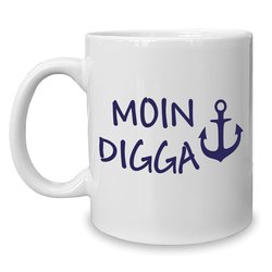 Kaffeebecher - Tasse - Moin Digga