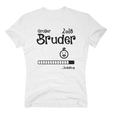 Herren T-Shirt - gro�er Bruder 2018 loading weiss 5XL