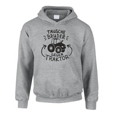 Kinder Hoodie - Tausche Bruder gegen Traktor
