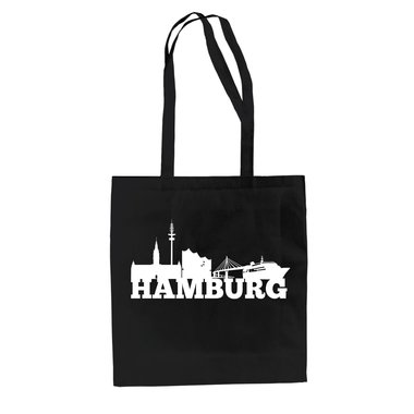 Jutebeutel - Hamburg Skyline