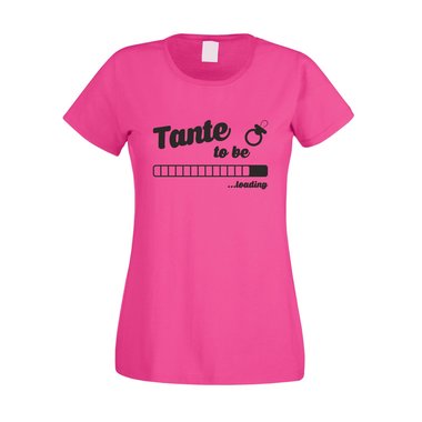 Damen T-Shirt - Tante to be - loading weiss-schwarz XXL