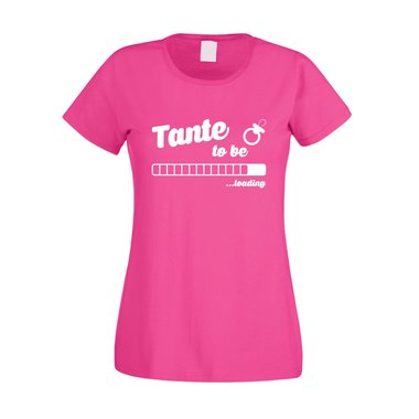 Damen T-Shirt - Tante to be - loading weiss-schwarz XXL