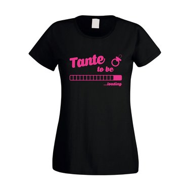 Damen T-Shirt - Tante to be - loading weiss-schwarz XXL