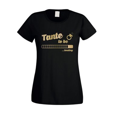 Damen T-Shirt - Tante to be - loading weiss-schwarz XXL