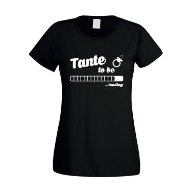 Damen T-Shirt - Tante to be - loading weiss-schwarz XXL