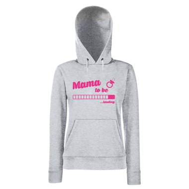 Damen Hoodie - Mama to be - loading fuchsia-gold XS