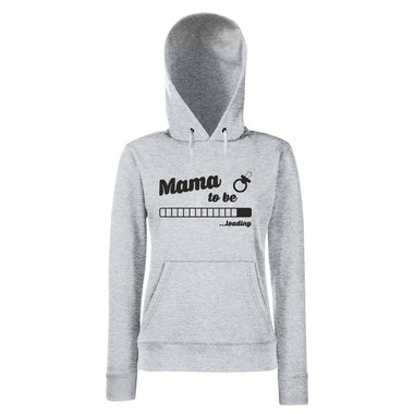 Damen Hoodie - Mama to be - loading fuchsia-gold XS