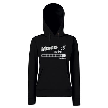 Damen Hoodie - Mama to be - loading fuchsia-gold XS