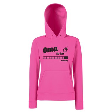 Damen Hoodie - Oma to be - loading fuchsia-gold XS