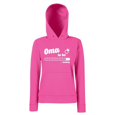 Damen Hoodie - Oma to be - loading fuchsia-gold XS