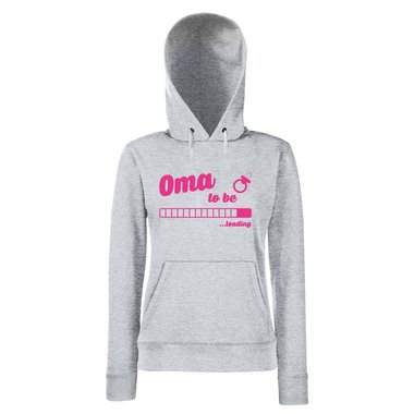 Damen Hoodie - Oma to be - loading fuchsia-gold XS