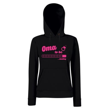 Damen Hoodie - Oma to be - loading fuchsia-gold XS