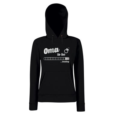 Damen Hoodie - Oma to be - loading fuchsia-gold XS