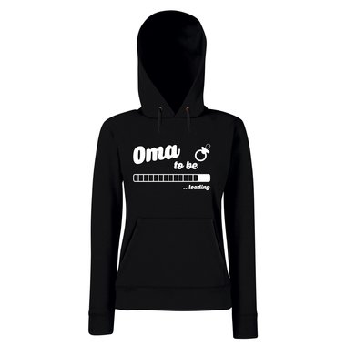 Damen Hoodie - Oma to be - loading schwarz-weiss L