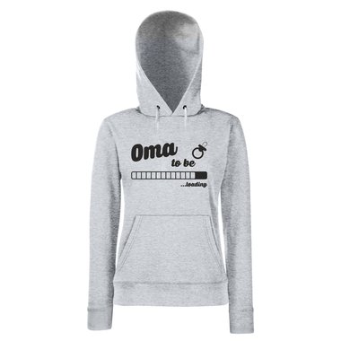 Damen Hoodie - Oma to be - loading schwarz-weiss L