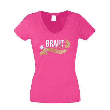 Damen T-Shirt V-Neck - Braut on Tour - Dortmund JGA