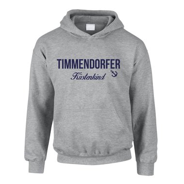 Kinder Hoodie Timmendorfer Kstenkind schwarz-weiss 98-104