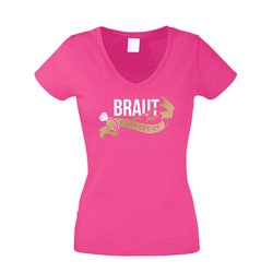 Damen T-Shirt V-Neck - Braut on Tour - Frankfurt JGA